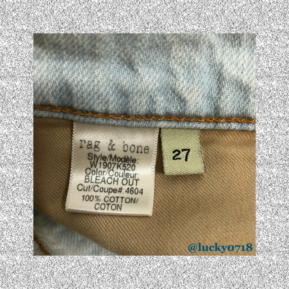 Rag & Bone EUC Bleach Out Cut Off Jean Short Sz 27 - Picture 7 of 8